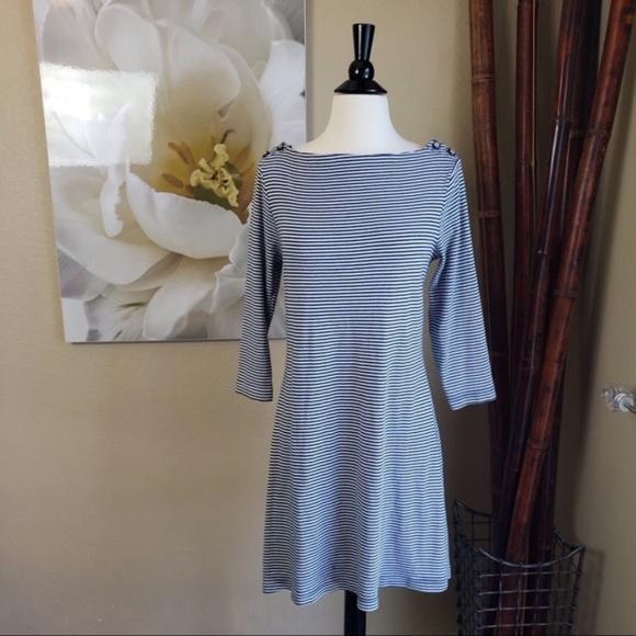 GAP Dresses & Skirts - Gap ~ Navy Striped Dress ~ Size M